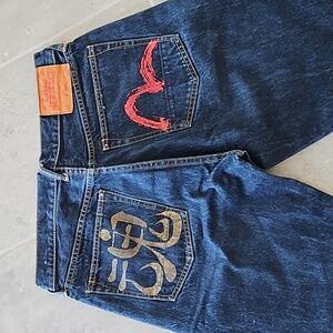 Rare Vintage Evisu Men's Navy Jeans Men's Size 34